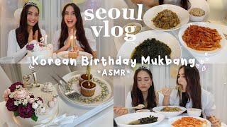 living in seoul: i surprised my sister for her 21st birthday! ft. vegan korean food *asmr* mukbang