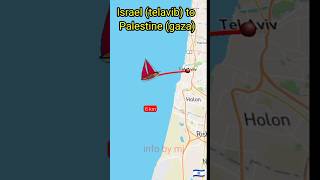 How distance is israel to gaza by a boat...