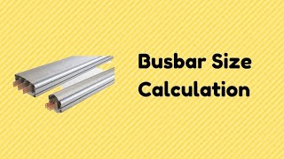 Calculation of cross section of Busbar