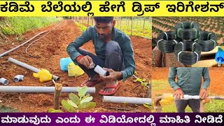 ಕಡಿಮೆ ನೀರಿನಲ್ಲಿ 💧||  Drip Irrigation  ಮಾಡುವುದು ಹೇಗೆ ||  #drip #dripsystem #dripirrigation