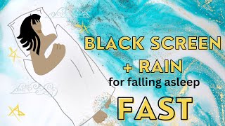 Fall Asleep Fast| Black Screen With Rain| Deep Sleep Meditation Or Studying