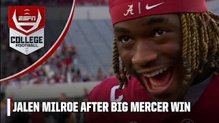 Jalen Milroe is EXCITED to see the WHOLE TEAM SUCCEED 🗣️ ‘ROLL TIDE!’ | ESPN College Football