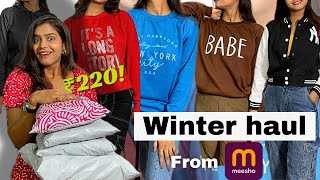 Meesho winter haul! Trendy winter collection | *SWEATSHIRTS* #winter #meeshohaul