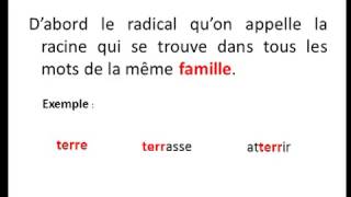 Famille de mots