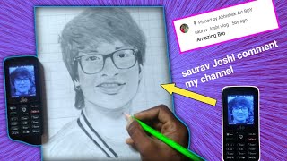 jio phone with sourav Joshi drawing || sourav Joshi vlog | Abhishek Art BOY