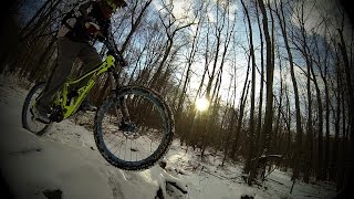 Mountain biking in the snow with the Airborne Toxin 2015