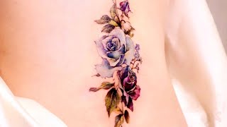 Color change ✨     #꽃타투#동양화타투#컬러타투#동양화#그림#painting#flowertattoo#꽃꽂이#타투브이로그#shortsvideo#tattoovlog