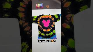 Rate this Tie-Dye from 1-1000 🌈😍 #diy #tiedye #artwork #youtubeartist #tutorial #rainbow #mickey