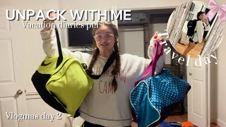 VACATION VLOG DAY ONE | unpack with me | Vlogmas day 2