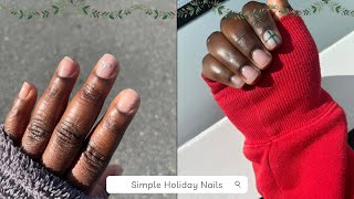 DIY Holiday Nails with Structured Gel Polish | Bow Nail Art Tutorial, Simple Christmas Nail Art