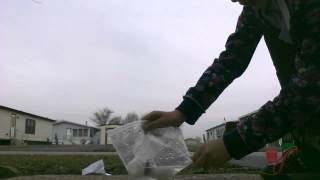 Blowing a plastic bag up FAIL