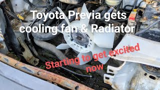 Toyota Previa Cooling Fan & Radiator installation