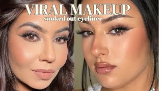 TIKTOK VIRAL MAKEUP LOOK #viralmakeup #tiktokviral #eyelinertutorial