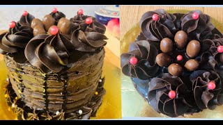 valentine cake | chocolate cake | chocolate truffle cake | ganache cake | Eggless easy homemade cake