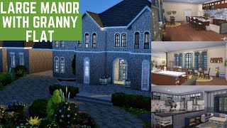 Large Manor Estate House with a Granny Flat Part 1 || Sims 4 Speed Build || No CC || No Mods