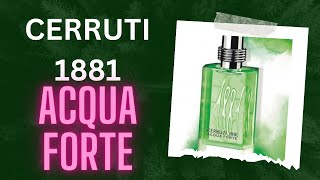 Cerruti 1881 Acqua Forte fragrance review