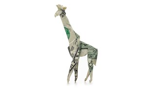 Origami Dollar Bill Giraffe (John Montroll)