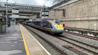 Class 374 Eurostars passing Stratford International (slowly) - 09/10/24