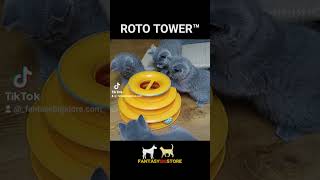 ROTO TOWER™ - Stimulate movement and curiosity with this cat toy #catstoys #dogstoys #catsproducts