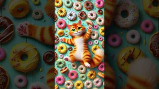 Cat loves donuts. 🍩😋What about you? #aicat #cat #funny #cute