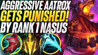 Aggressive Aatrox gets PUNISHED for his Arrogance! Rank 1 Nasus | Carnarius | League of Legends