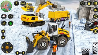 Snow Off Road Construction 3D -Tunnel Closed Due To Heavy Snowfall -Android gameplay