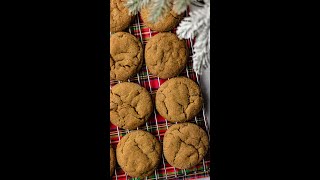 Chewy Ginger Molasses Crinkle Cookies.