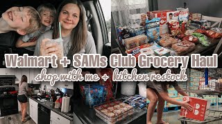 Weekly Walmart Grocery Haul | SAMs Club Shop With Me | Kitchen Restock