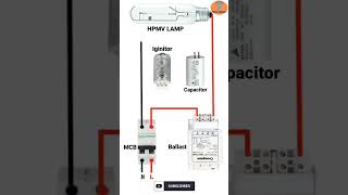 HPMV lamp connection with ballast and wiring diagram #shorts #wiring #tips #electricalvideos