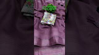 Heavy linen silver lining strip sarees for Rs. 1550