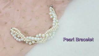 DIY : How To Make 3 strands Pearl Bracelet