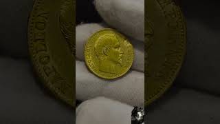 World Coin: 20 Francs, 1857,  Napoleon, France