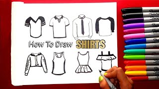 How To Draw Different Styles Of Shirt (for beginners) EASY | Step-by-step Tutorial - Ignite Art