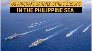 Nimitz and Theodore Roosevelt carrier strike groups in the Philippines Sea Today