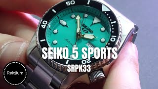 Reseña del Seiko 5 Sports 38 mm  SRPK33/ Seiko Tiffany (Midi)