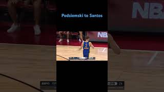 Summer League: GSW vs LAL - Brandin Podziemski finds Gui Santos for the layup in the 1st quarter