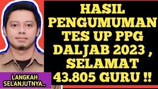 HASIL PENGUMUMAN TES UP PPG DALAM JABATAN TAHUN 2023 ⁉️ CEK SEGERA