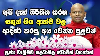 සතුන් ගිය ආත්ම වල ආදරය කරපු අය වෙන්න පුලුවන්.පූජ්‍ය වැලිමඩ සද්ධාසිල හිමි