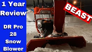 DR Pro 28 Snow Blower 1 Year Review 2022 | Winter Storm Izzy