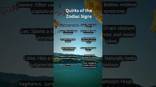 Quirks of the Zodiac Signs #shorts  #astrology #zodiac #horoscopeslove #zodiacsigns #horoscope