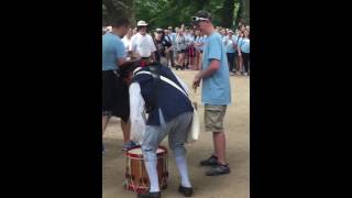 Cole Pfaff playing drums at Mt Vernon