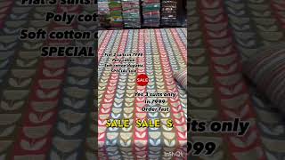 3suits 999only#polycottonsuits#cotton dupatta #special sale#trenddykashmir#ytshorts