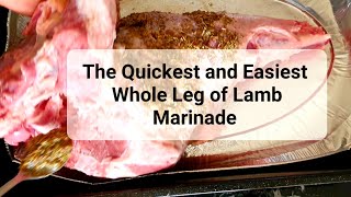 Whole Leg of Lamb Marinade from dry ingredients and spices