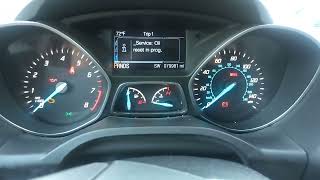 oil change reset using brake & gas pedal while electronics on/engine off on 2015 Ford Escape