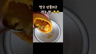 망고 손에 안묻히고 먹는 법🥭#망고#망고깔끔하게먹기#망고자르는법#꿀팁#생활꿀팁 #mango#망고자르기#과일컷팅#망고안묻히고먹는법