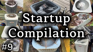 Air Conditioner Startup Compilation - 35 startups