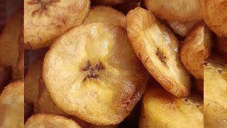 FRESHLY MADE BANANA CHIPS #ASMR FRYING #COOKING #YUMMY FOOD