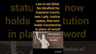 Law is not blind: No blindfold for Supreme Court's new Lady Justice statue...