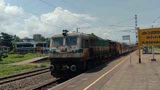 Golden Rock WDP4D [40198] powering Kochuveli Lokamanya Tilak Superfast Express skipping Kanhangad