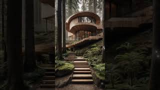 Harmony in the Heart of the Forest: An Architectural Symphony in Wood and Glass#nature